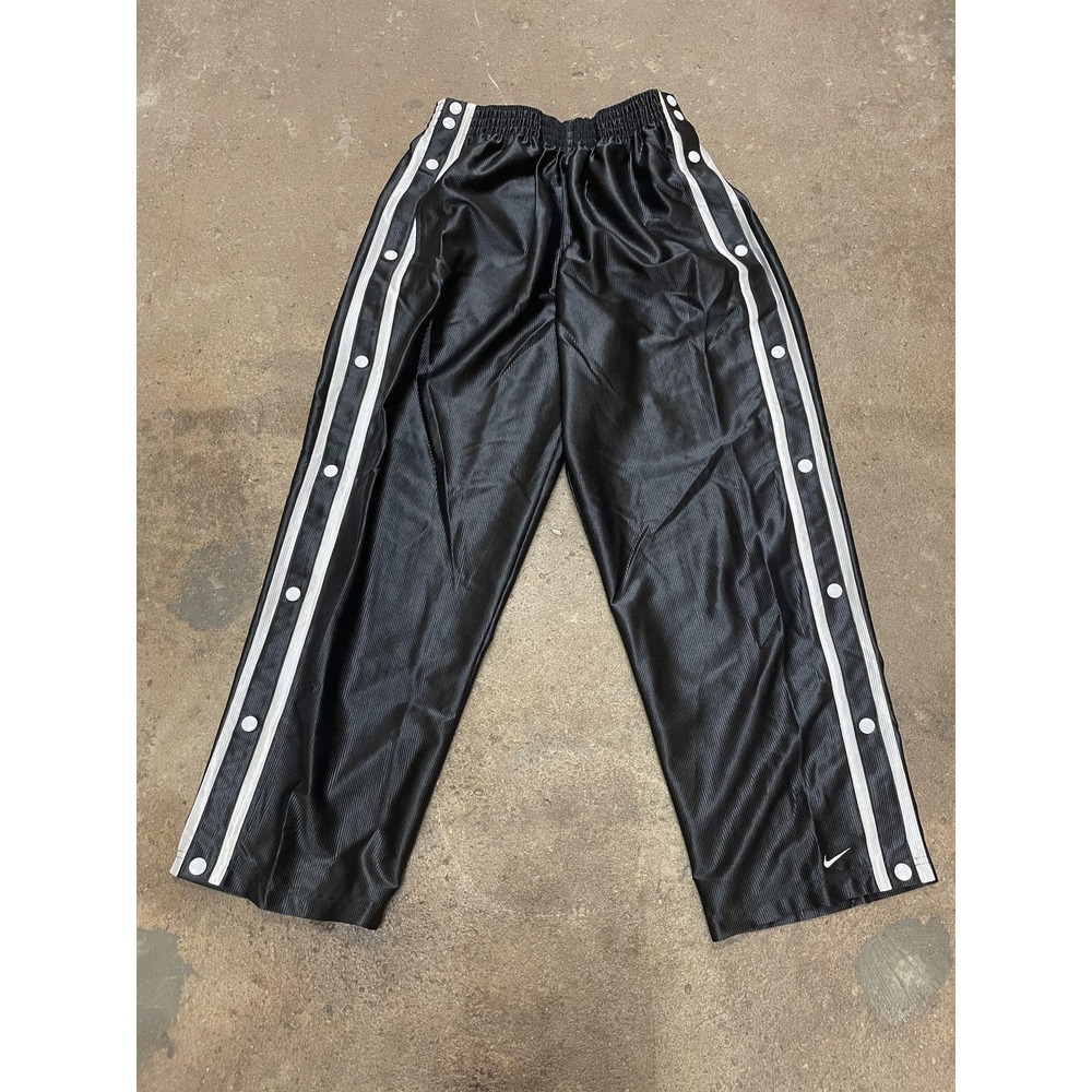 Nike Pants Mens M Black Tear‎ Away Snap Side Track Warm Up Breakaway 133276-010